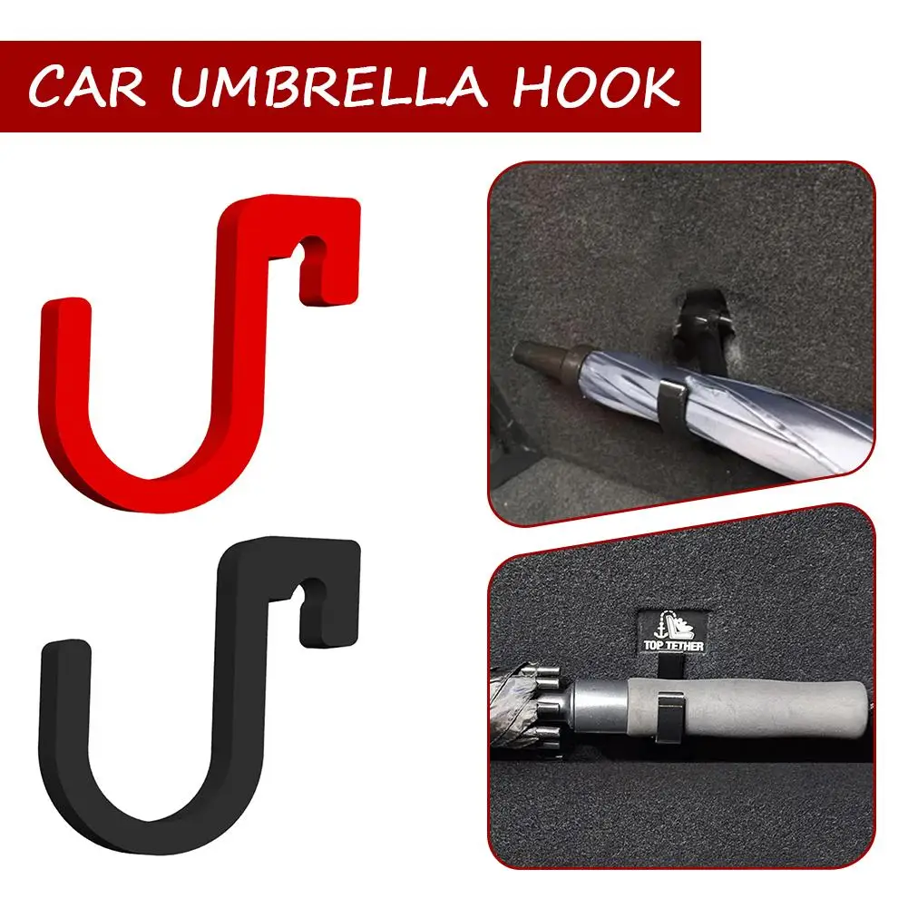 2PCS Auto Regenschirm Halter Auto Stamm Haken Regenschirm Halterung Anlage Handtuch Haken Interne Lagerung Organizer Halter Auto Zubehör