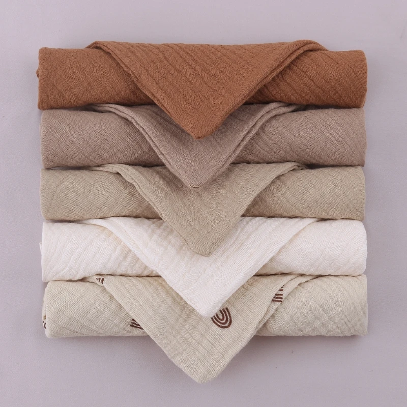 

5PCS Soft Absorbent Gauze Cotton Baby Towels Wipe Face Cloths Towel Face Handkerchief Baby Bathing Feeding Washcloth