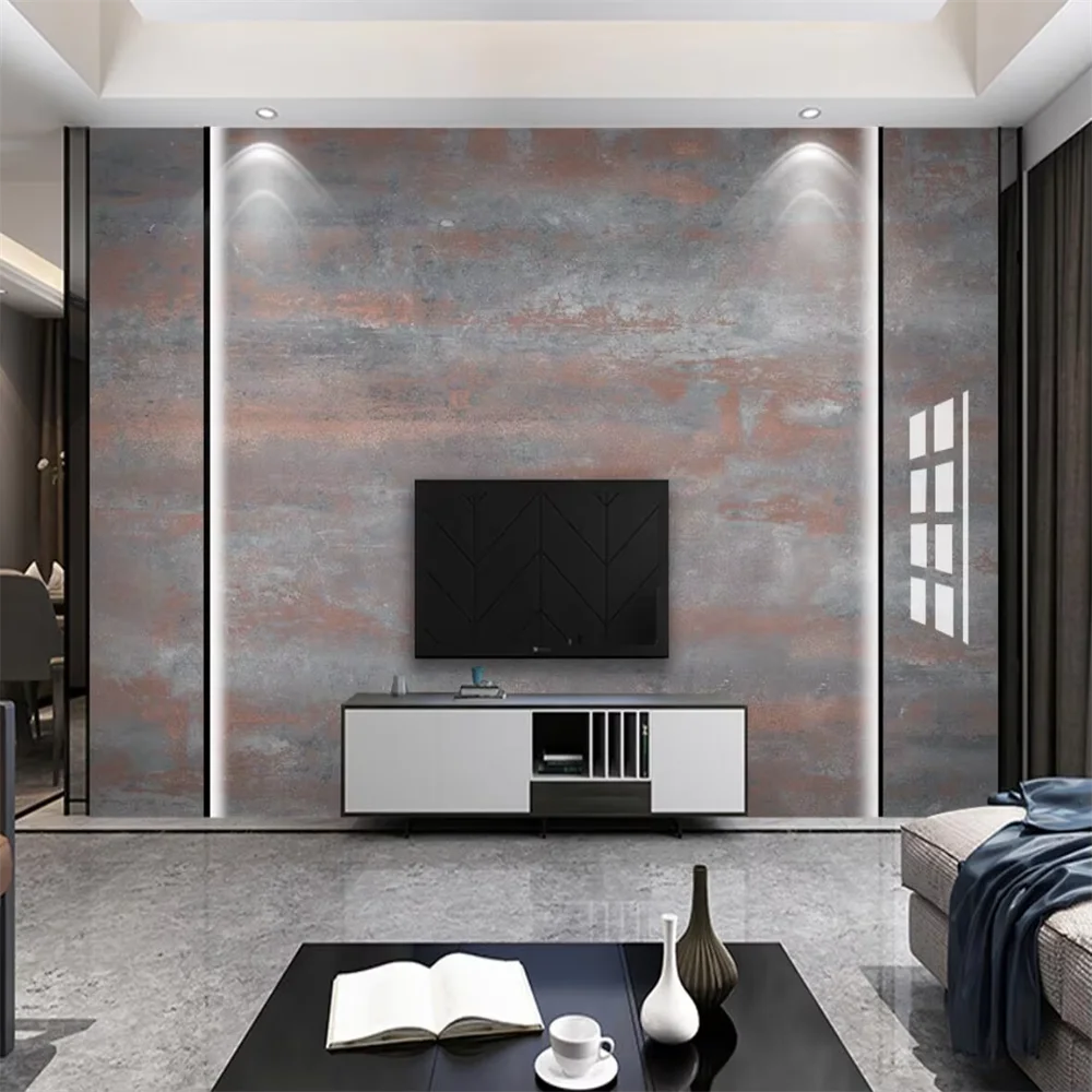 Custom European retro metal iron industrial bar KTV wallpapers home improvement wallpaper for bedroom walls 3D mural wall paper