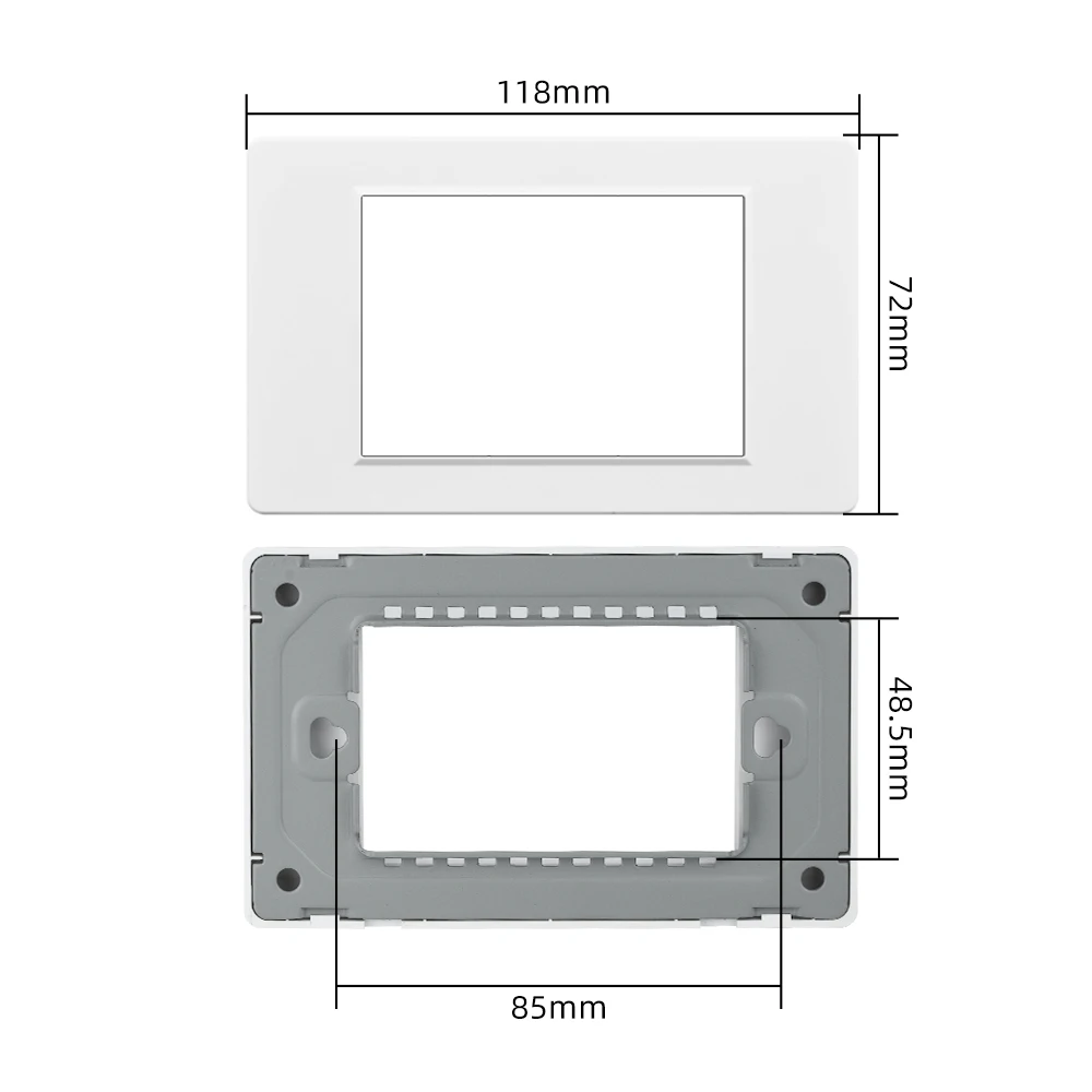 VISWEEU Italia Chile enchufe Universal con Usb tipo c 5V 2.1A o 20W carga rápida, panel de PC de 118*72mm interruptor de luz de pared