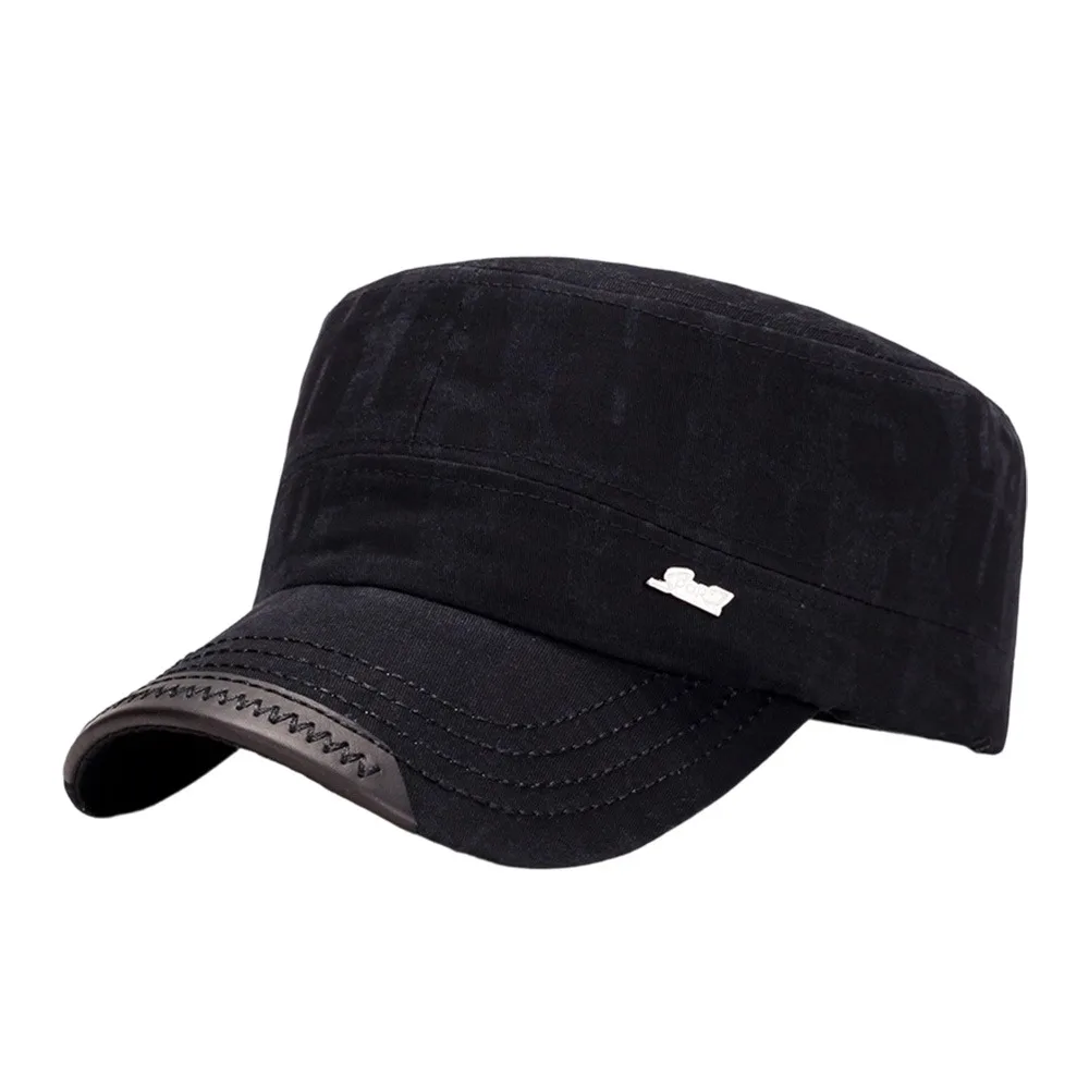 

Fashion Anti-UV Fishing Hat Cotton Retro Sun Hat Casual Outdoor Sunscreen Flat Top Hat Men Women