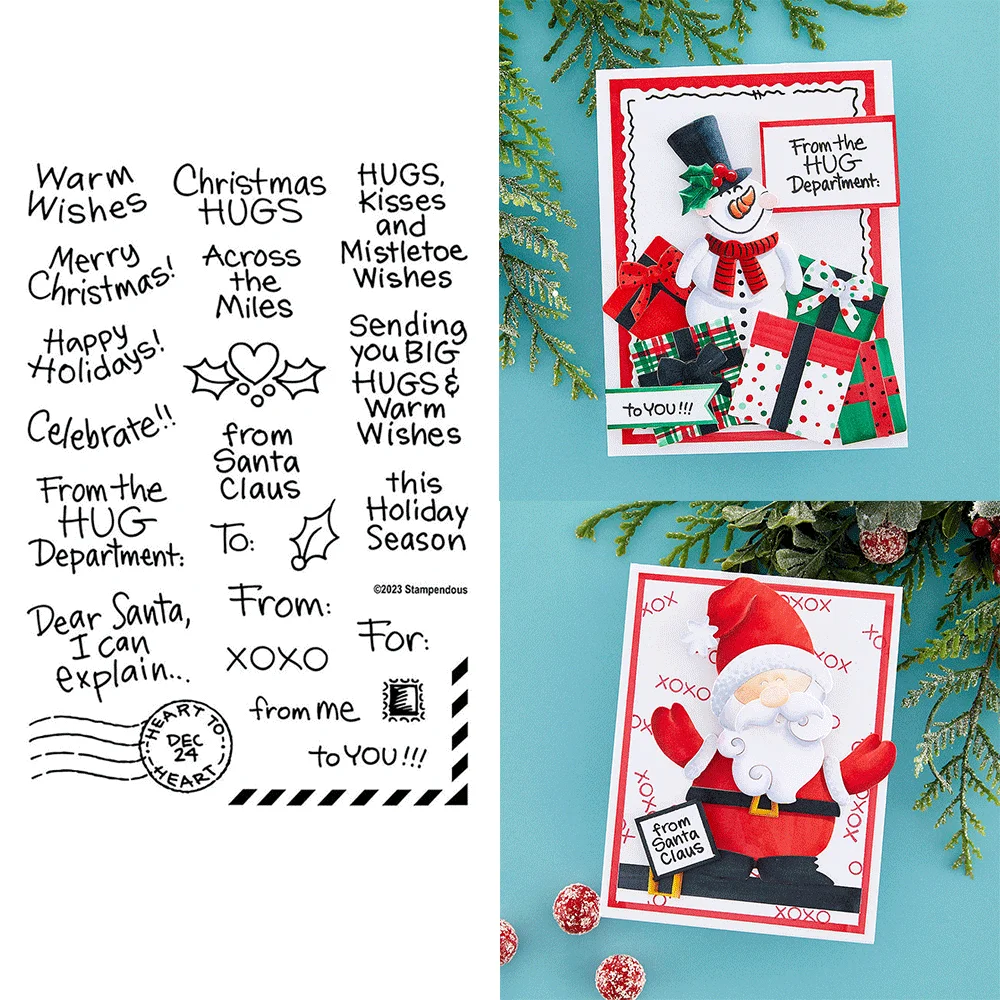 Frohe Weihnachten, warme Wünsche, klare Stempel für DIY-Handwerk, Karten, Fotoalbum, Scrapbooking, Dekoration, transparente Stempel