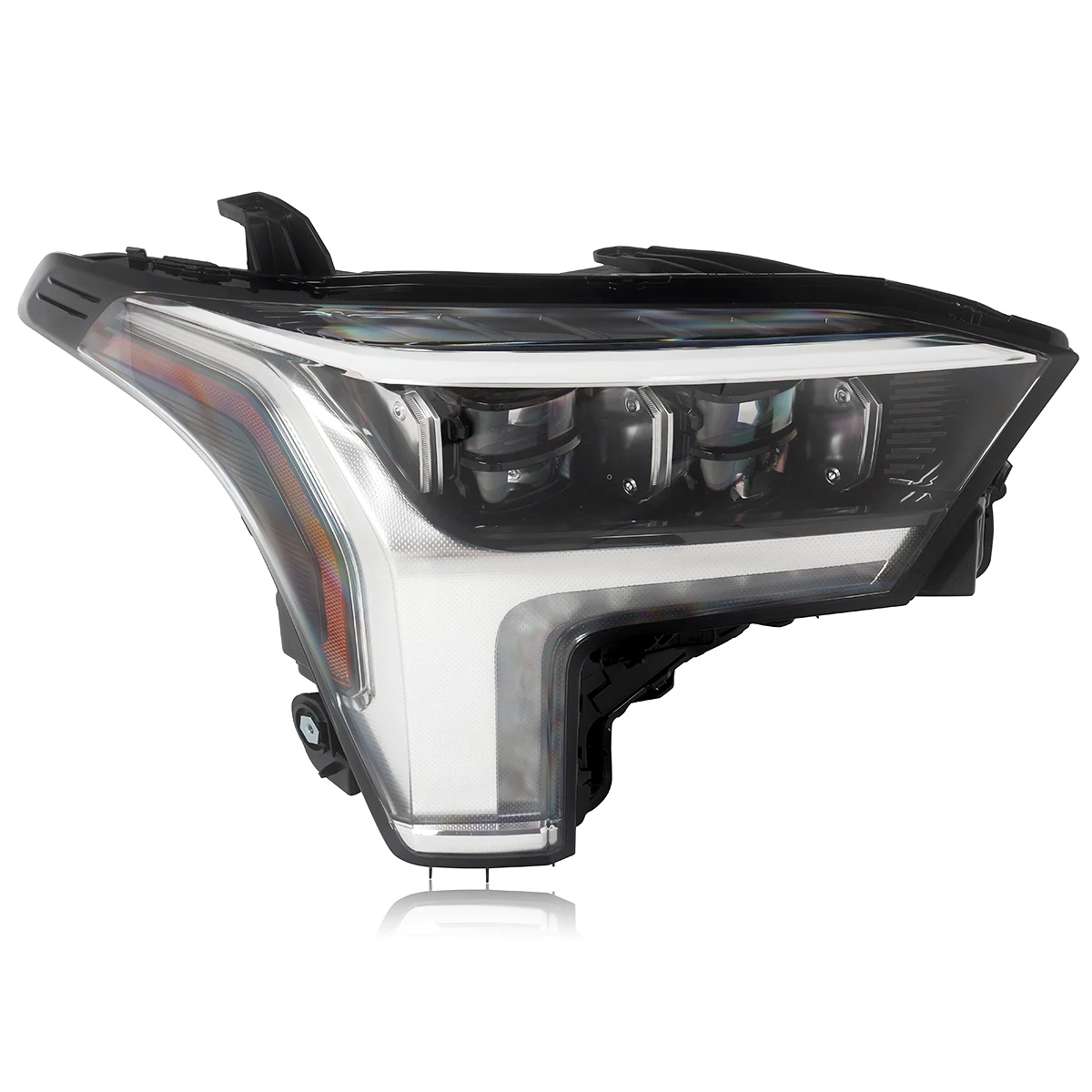 Headlight For 2022-23 Toyota Tundra LED Black with Auto Leveling Passenger Right and Left