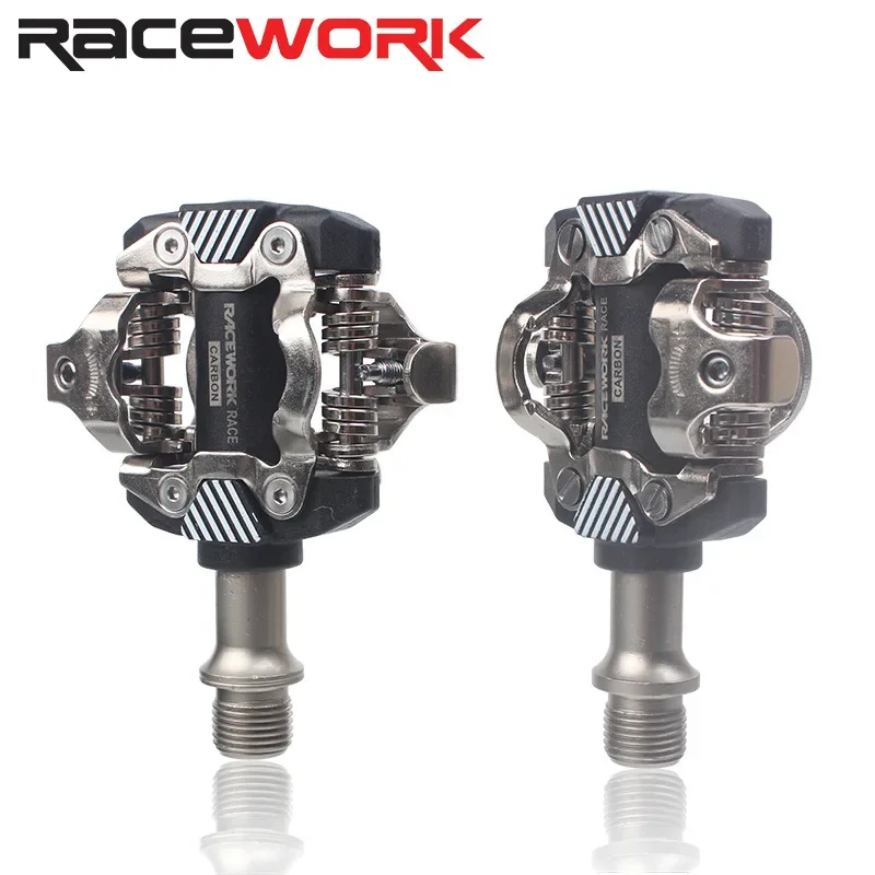 MTB Road bicycle pedal mountain bike self-locking pedal carbon fiber + nylon ultra-light DU bearing SPD pedal bicycle parts