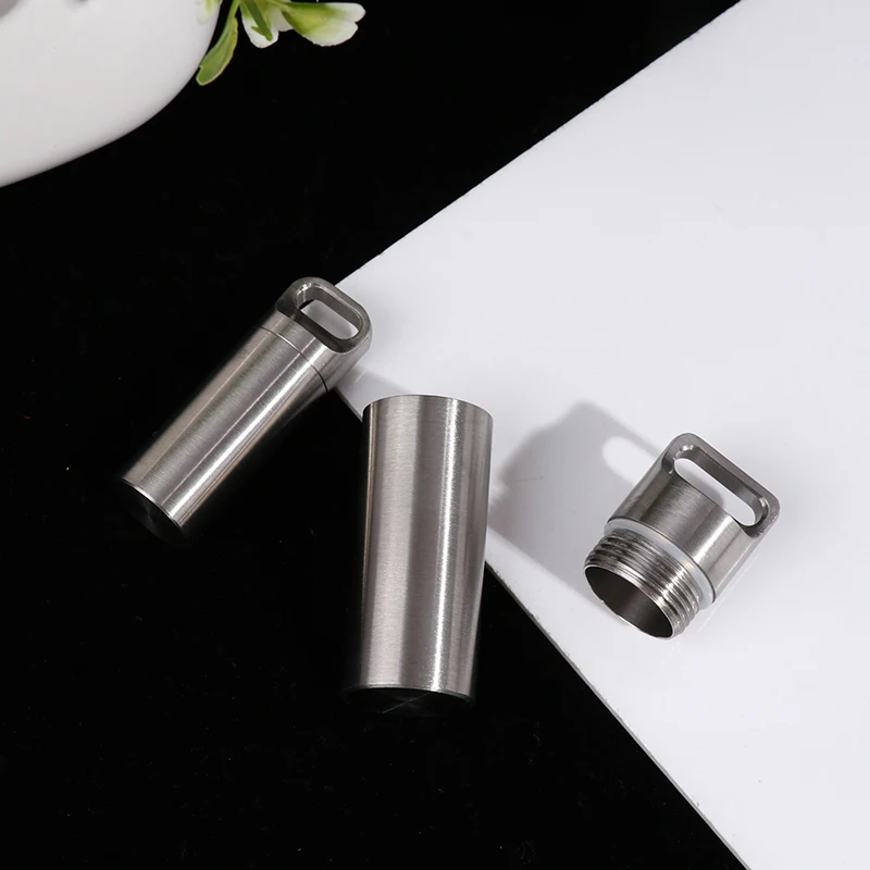 Titanium Pill Box Portable Mini Waterproof Pill Container Pill Storage Case