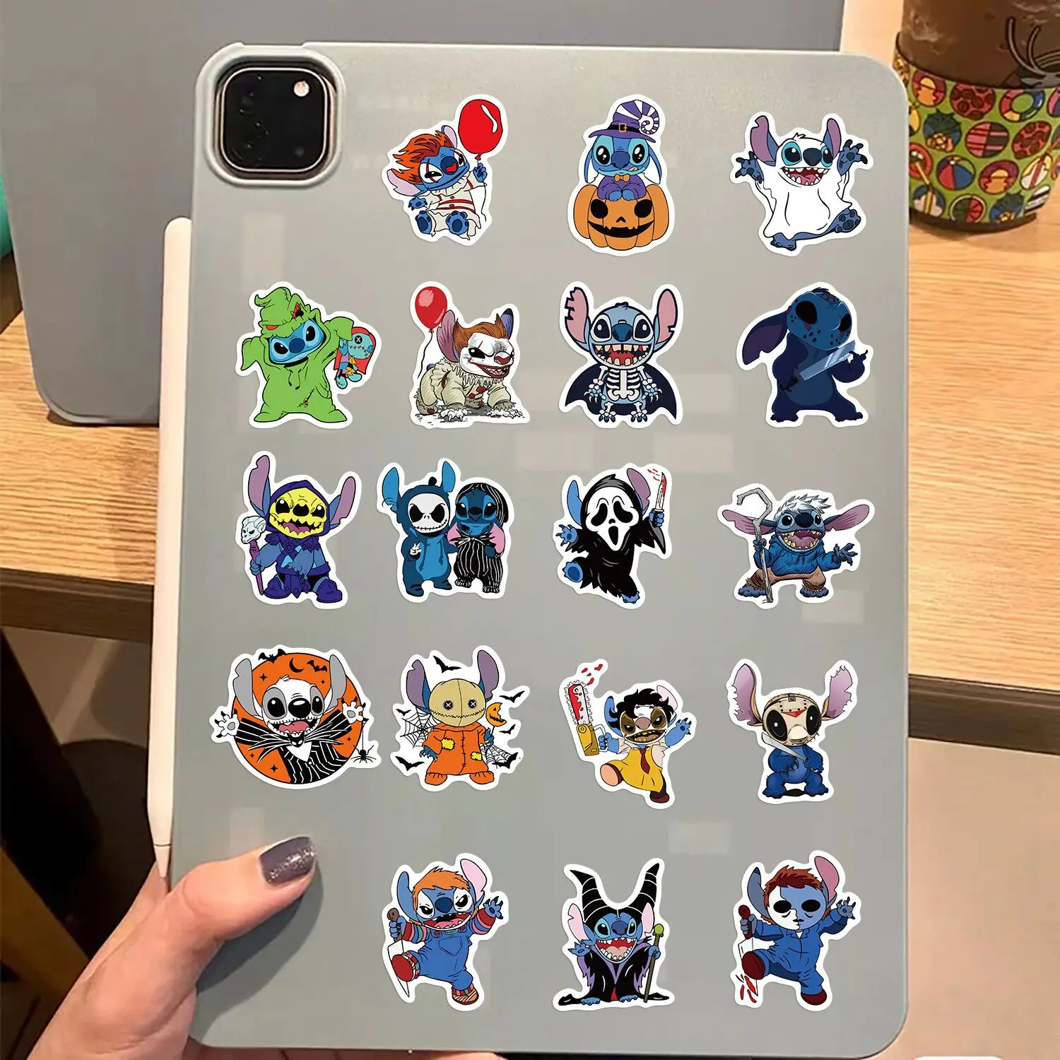 10/50pcs Funny Disney Horror Stitch Halloween Cosplay Stickers Decals For Water Bottle Laptop Luggage Skateboard Fridge Sticker