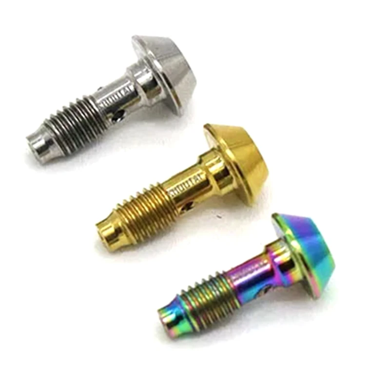 2Pcs Titanium Alloy Bicycle Five-Wire Body Screw Oil Brake Accessories For Magura