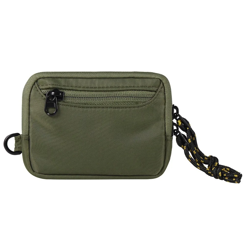 

Portable Mini Coin Bag Nylon Solid Color Money Holder Small Wallet Men