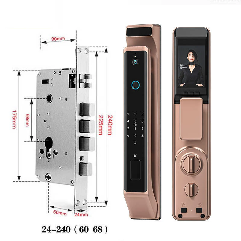 

wholesale electronic Blue tooth ttlock keyless fingerprint smartlock automatic digital password camera outdoor main door lock