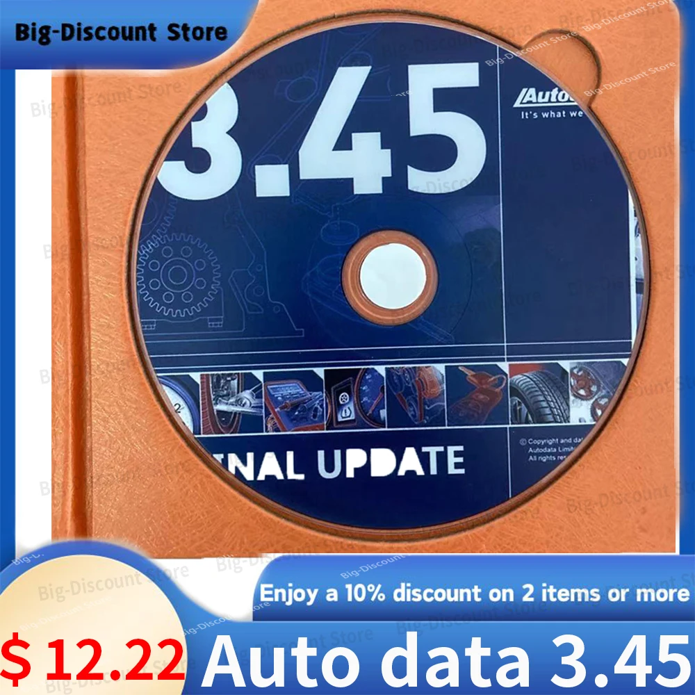 Diagnostic Tools Software 2024 Hot Sale Auto Data 3.45 Data Atris Stakis 2018.01V Auto Data 3.45 only English CD USB car