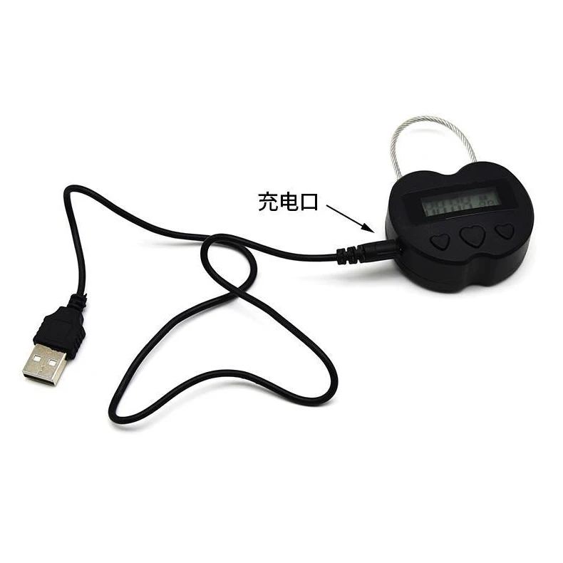 BDSM USB Digital Time Lock Open Mouth Spider Gag Bondage Restraints Electronic Timer Switch Erotic Accessories for Adult Game