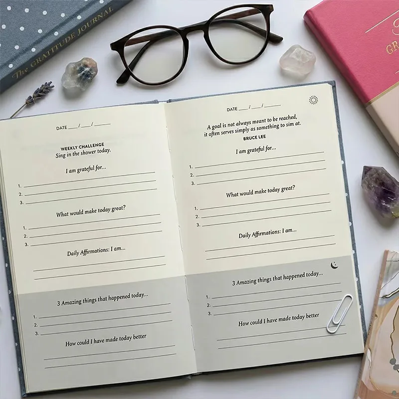 a5 point Thanksgiving Diary Gratitude Journal 2027 Cloth UV Print Notebook - Soft Touch Cover for Writing And Reflection
