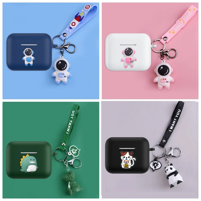 สำหรับ JBL สดฟรี NC การ์ตูนนักบินอวกาศ/สัตว์น่ารักซิลิโคนบลูทูธหูฟังกรณี Fundas