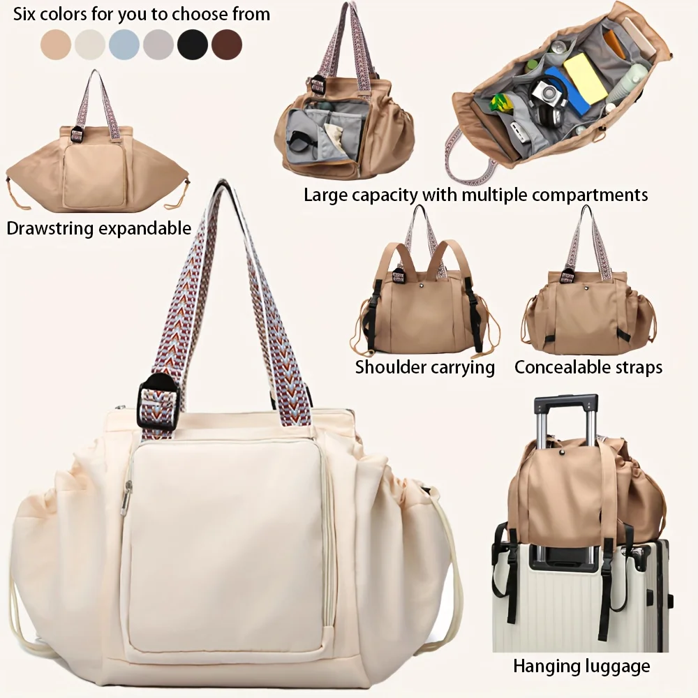 

Multi-Function Drawstring Fitness Bag One Piece Simple Multi-Purpose Mommy Travel Bag Suitable for Parenting.