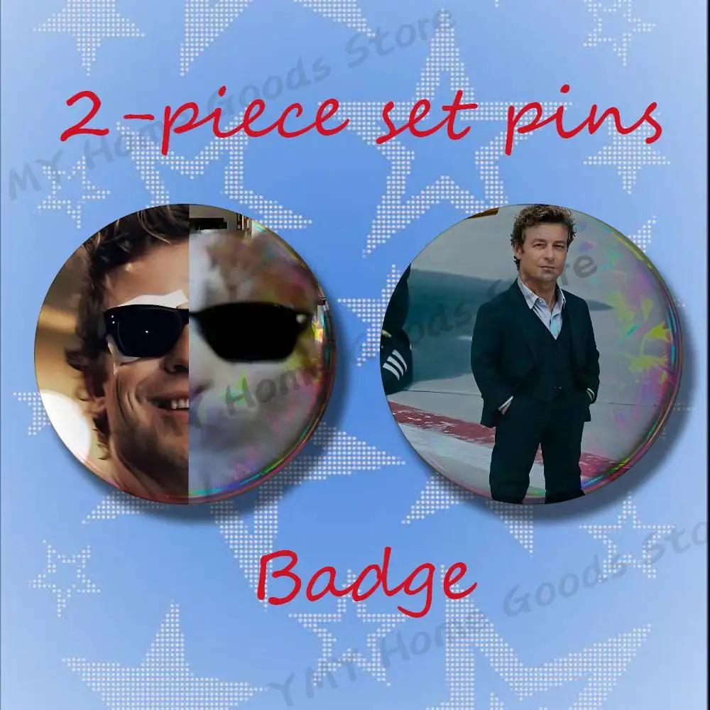 P-Patrick Jane 2-piece set Free Mix Backpack Clothes Jewelry Accessories Round Badge Collection Gifts