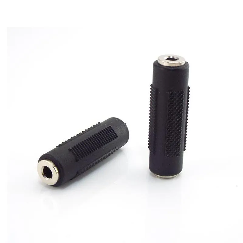 2pcs 3.5mm Female to Female Plug Stereo Adapter Audio Jack Female Coupler Plug Connector Socket Matel D5