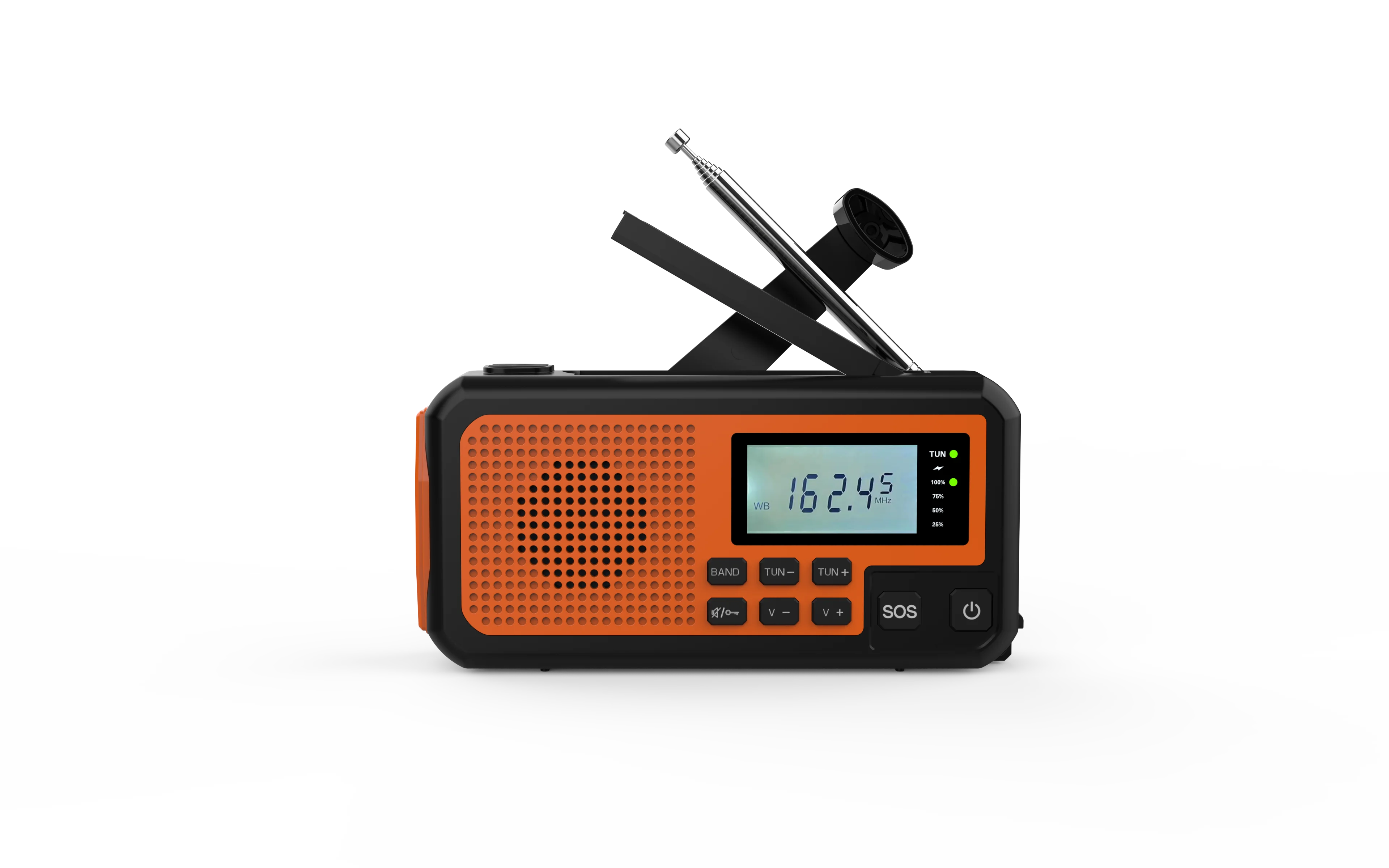 NEW Emergency Radio 4000mAh Power Bank Solar Hand Crank Radio AM/FM/SW Portable rechargeable Radio SOS Alarm reading lamp Torch