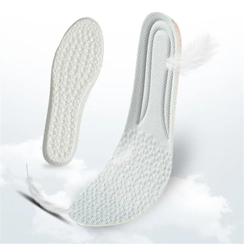 Palmilhas Ortopédicas de Memory Foam Sport para Sapatos, Almofada Única, Correndo, Absorvente de Choque, Respirável, Desodorização, EVA Soft Pad, Novo