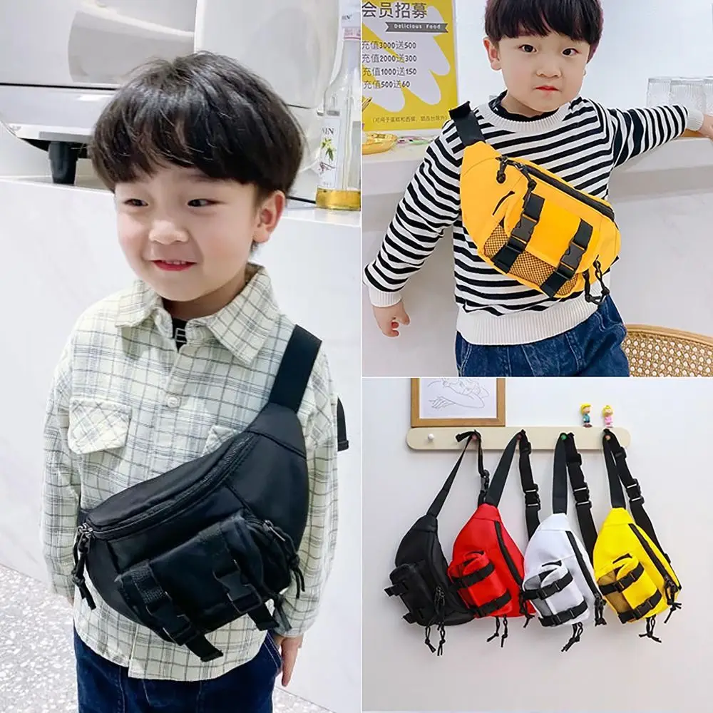 Riñonera Oxford multifuncional para niños, bolso de cintura de gran capacidad, a la moda, bolso cruzado Hipster