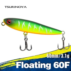 TSURINOYA 60F Surface Pencil DW64 60mm 3.1g Z Dog Topwater Walker Hard Bait Bass Game Fishing Lure River Lake Plastics Bait