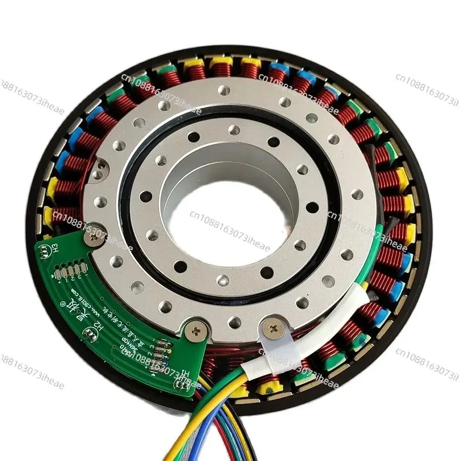 12410 600W Hollow Shaft Large Permanent Magnet Brushless DC Motor Ultra-low Speed Large Torque Motor Large Diameter Ultra-thin