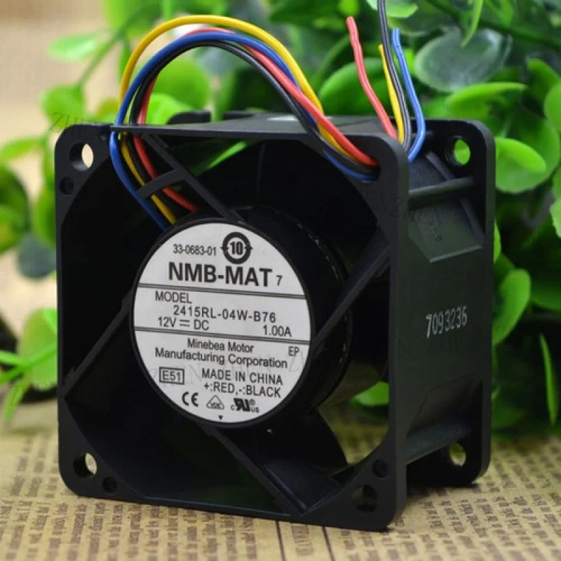 Y   1PCS New for  NMB 2415RL-04W-B76 12V 1.00A 4-wire server cooling fan # QW.