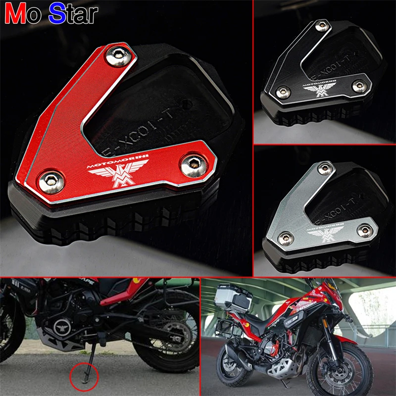 

XCAPE 650 Motorcycle CNC Side Stand Enlarge Plate Kickstand Extension Accessories For Moto Morini X-Cape 650 650X 2022 2023