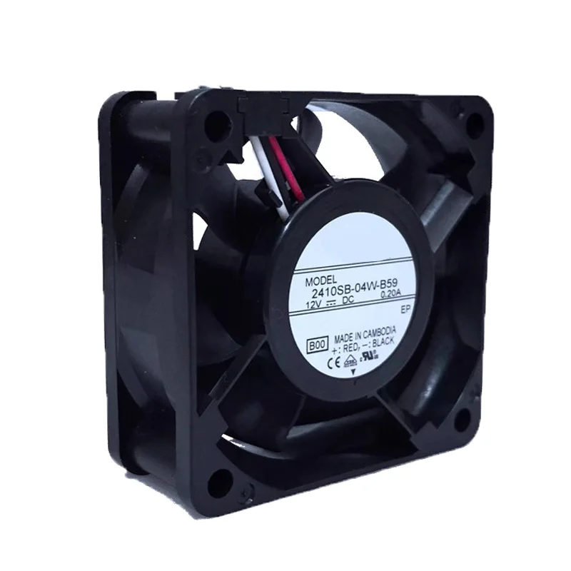 Cooling Fan For NMB 2410SB-04W-B59 60*60*25MM 12VDC 0.20A 3Lines New