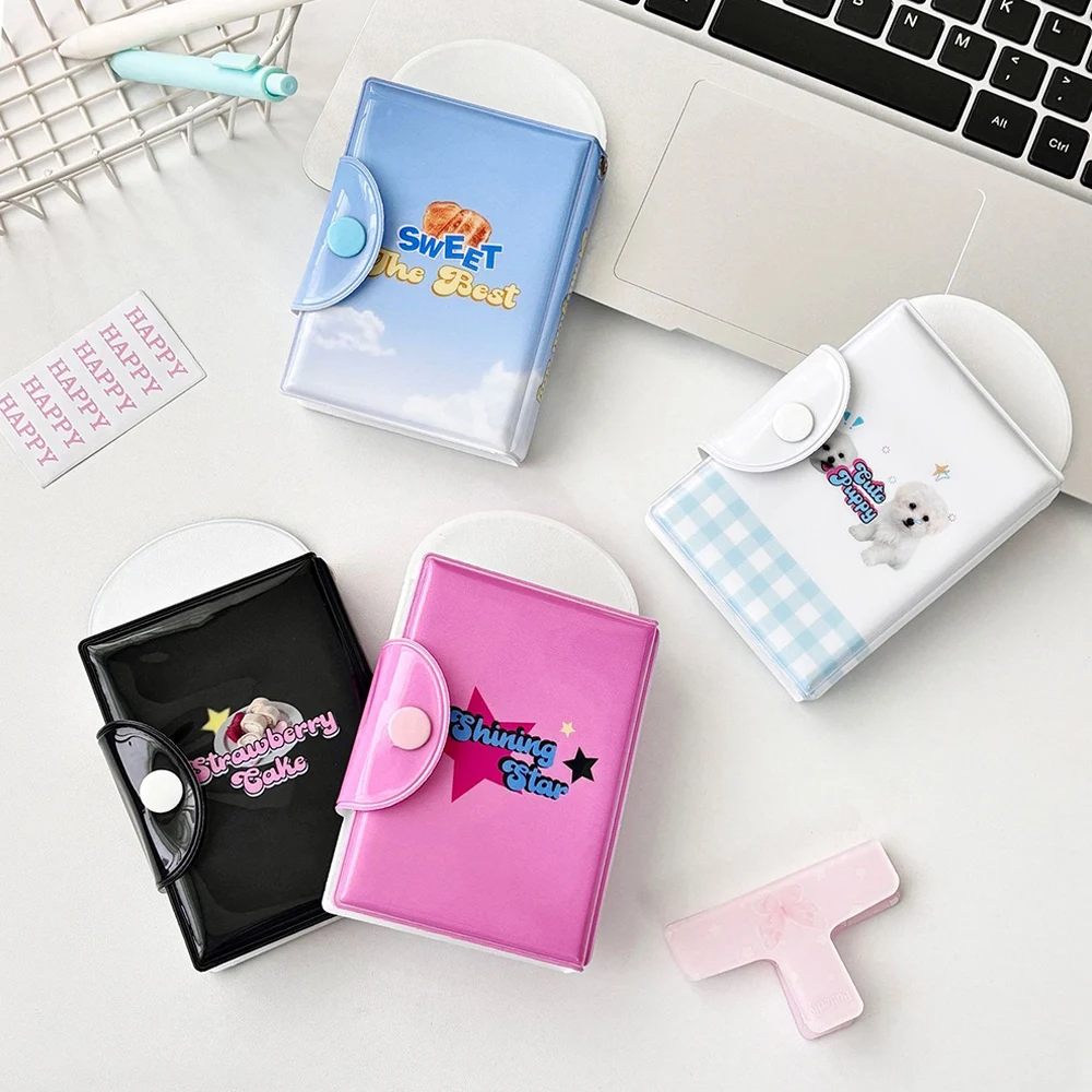 3 Inch Y2k Mini Kpop Album Cute Name Card Book Card Binder Photo Album With 20 Pockets INS Small Card Booklet Photo Album