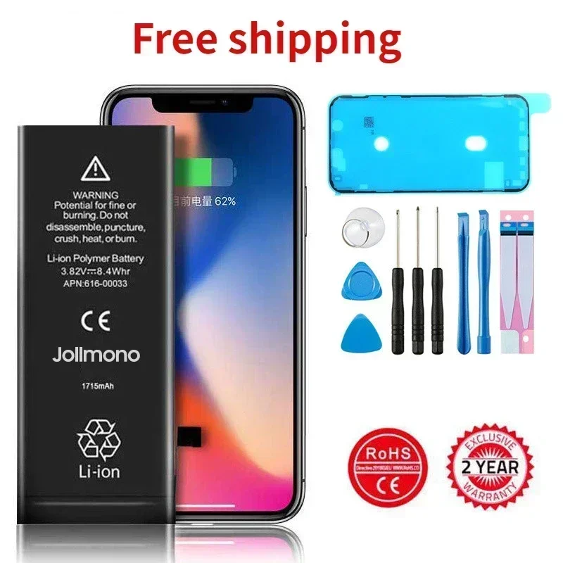 2023 Original Phone Battery for Apple 5 6 S 7 8plus X Xr Xs Max 11 12 Pro 13 14 Plus Replacement Bateria