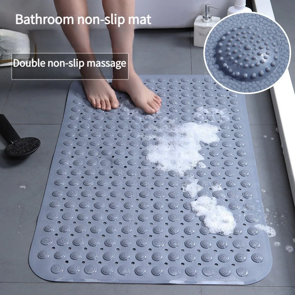 Shower Bath Mat Bath Tub Pad Household Bathroom Hollow Hydrophobic Thicken Anti Slip Pad Suction Cup Bathtub Massage Foot Pad