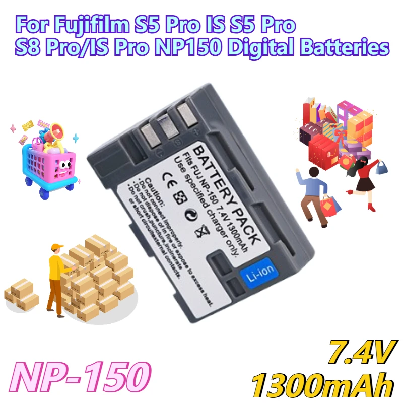 

New 7.4V 1300mAh NP-150 for Fujifilm S5 Pro IS S5Pro S8 Pro/IS Pro NP150 Digital Batteries