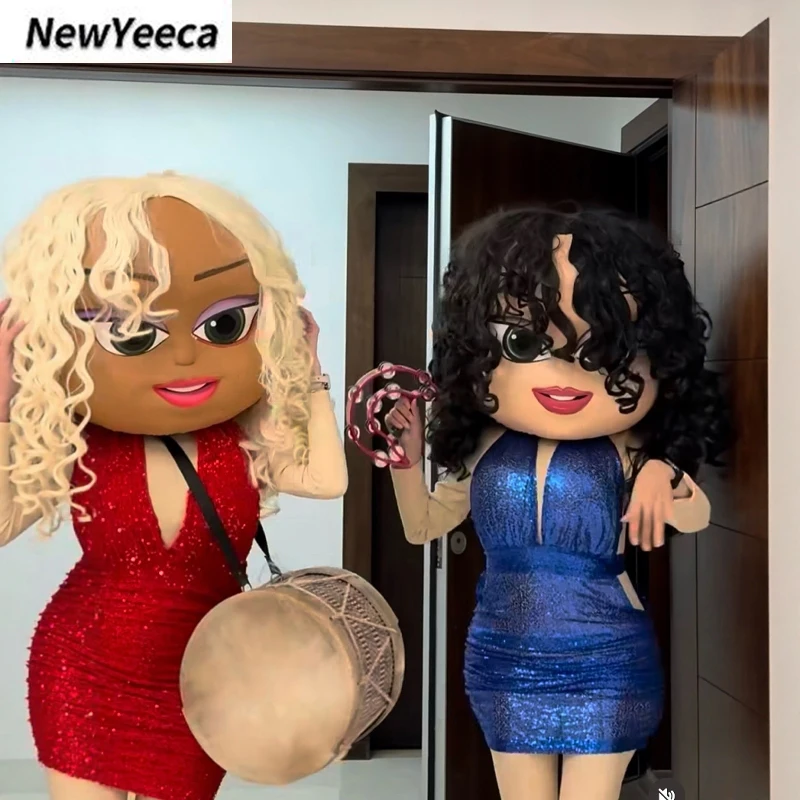 Nuevo disfraz de mascota Stripper, muñeca Barbie de supermodelo, traje de Cosplay, mascarada, Carnaval, fiesta de adultos, traje de actuación publicitaria