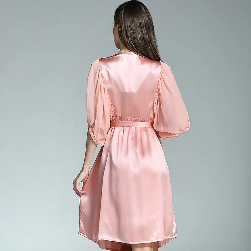 

High Quality Real Silk Pajamas Women's Summer Slip Nightdress Two-Piece Silkworm Luxury Sexy Home Wear