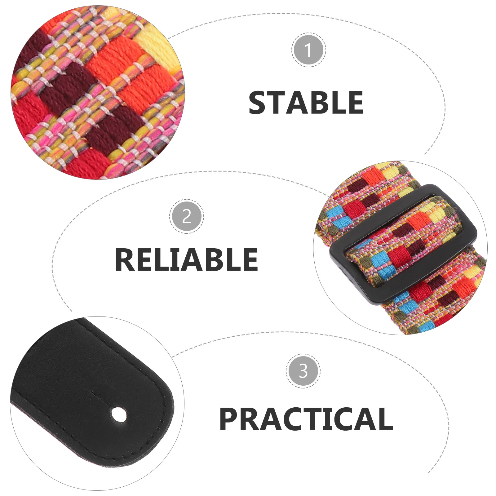 

Guitar Strap Instrument Ukulele Woven Belt Belt Durable Lightweight Cotton Ukulele Shoulder Strap Sling Musical Accessory