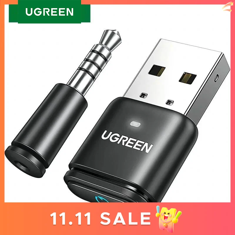 USB Bluetooth 5,3 передатчик UGREEN aptX HD AD аудио адаптер для PS5 PS4 Nintendo переключатель гарнитура динамик микрофон Bluetooth приемник