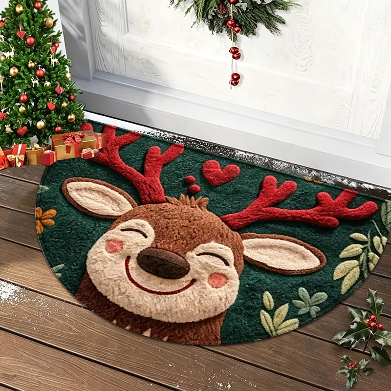 Christmas Door Mat Reindeer Santa Claus Outdoor Indoor Gingerbread Man Carpet New Year 2026 Merry Christmas Home Decor Foot Mat