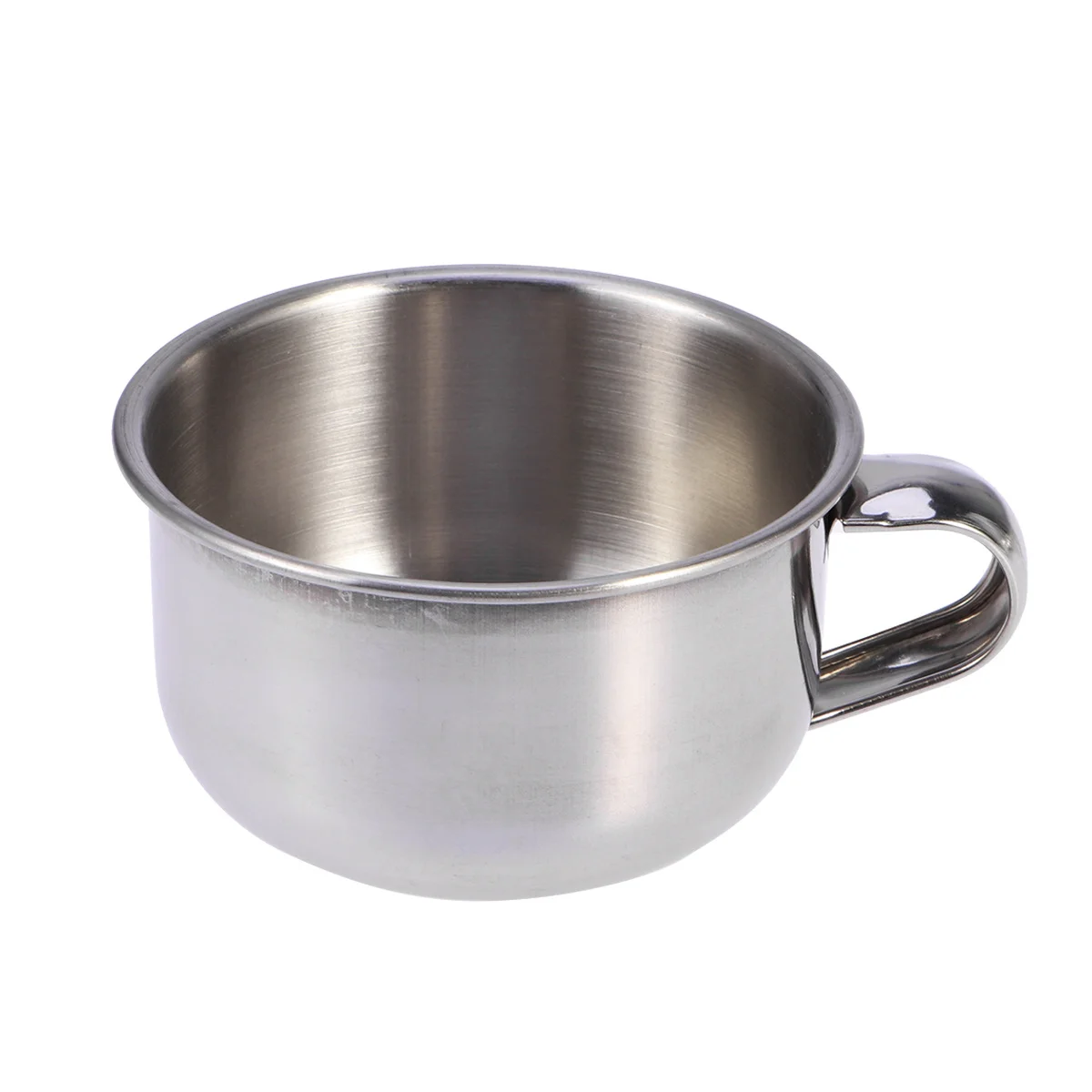 الفولاذ المقاوم للصدأ مع مقبض دائم الحلاقة كوب الصابون للرجال الرطب رغوة خلاط اللحية الاستمالة هدية وعاء الحلاقة كوب الحلاقة #6