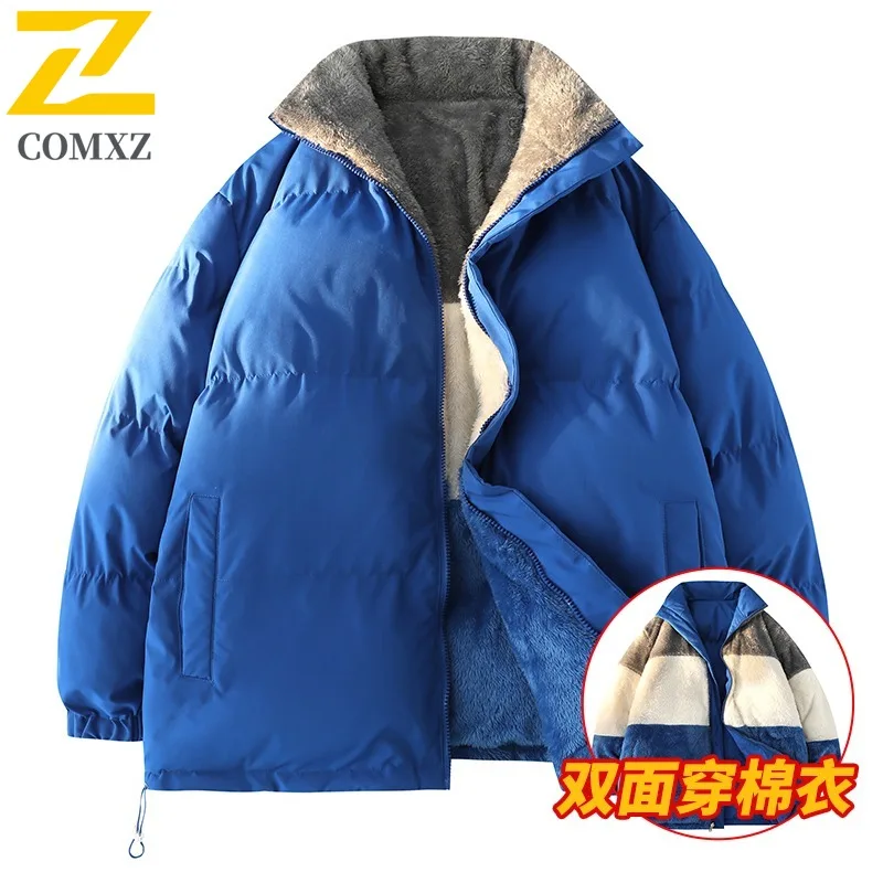 

COMXZ Men's Fleece Jacket 2025 Solid Color Snow Hiking Warm Design Daily Street Winter Jacket Camping Trip High-Quality Jacket