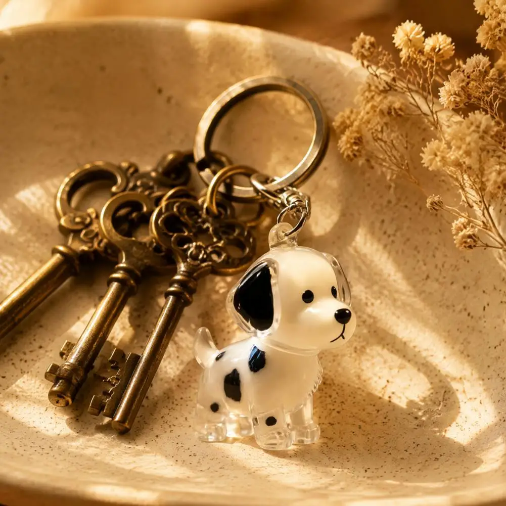 Puppy Shaped Storage Pendant Pet Hair Keepsake Keychain Charm Portable Transparent Fur Pendant Diy Meaningful Pet Fur for Pet