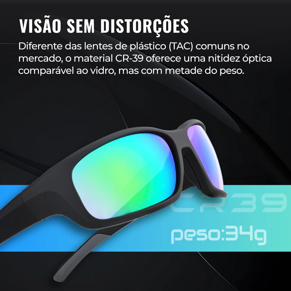 GOMEXUS CR-39 Polarisierte Angelbrillen für Herren, HD, Antibeschlag, UV400, ultraleichte Sportbrille für Karpfen-, Hecht- und Meeresangeln – Detail 3