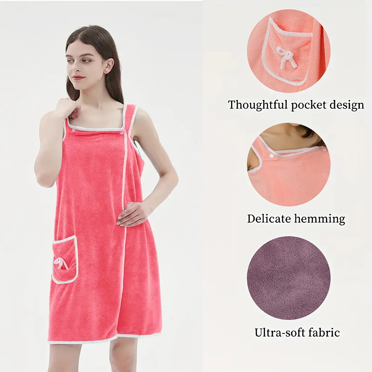 Sneldrogende badhanddoek voor dames, 80*135 cm, zacht en absorberend, ideaal voor spa, sportschool, strand en thuisgebruik._voghion.com