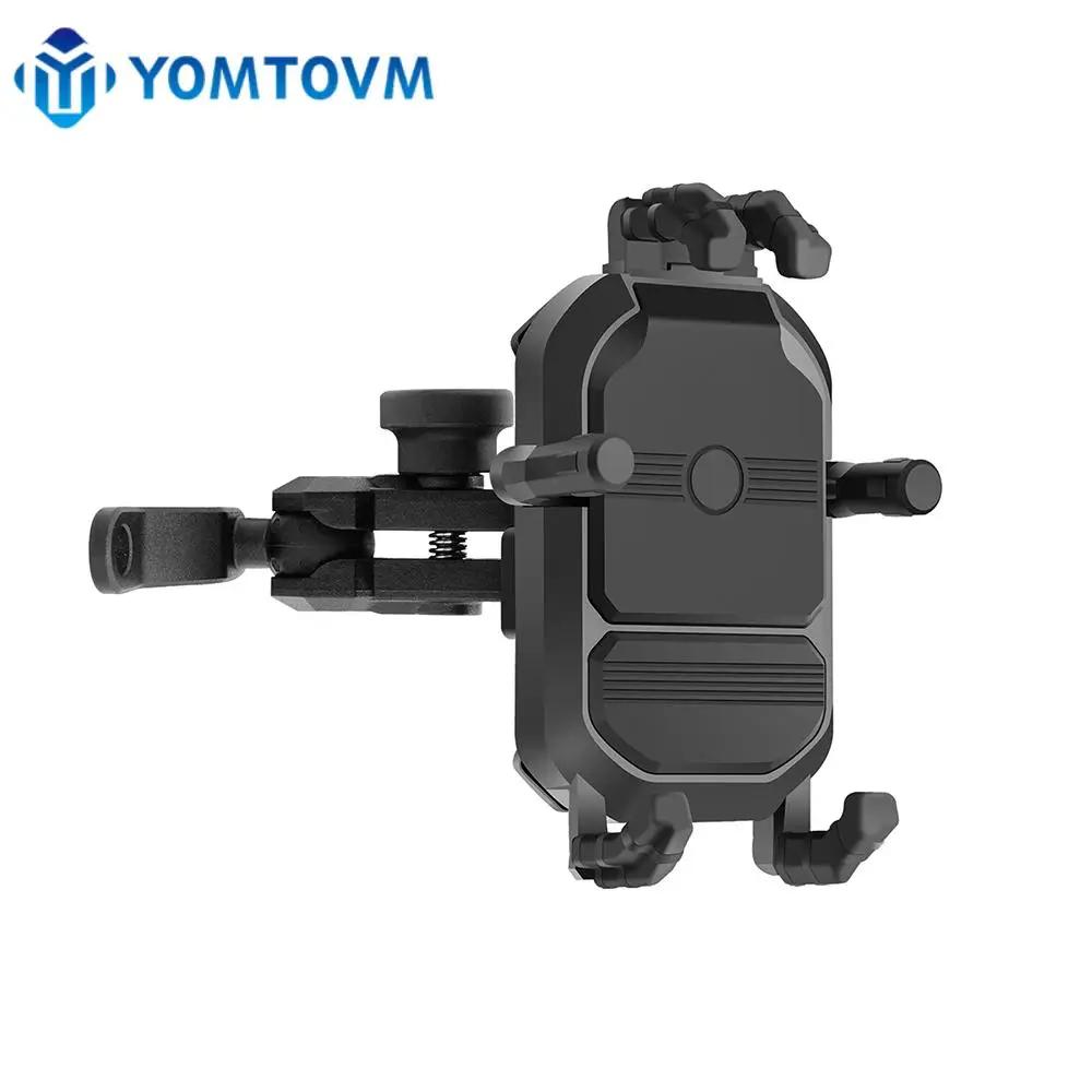 360° View Universal Motorcycle Phone Holder Rearview Mirror Smartphone Bracket Shockproof Bike Cellphone Support GPS Clip