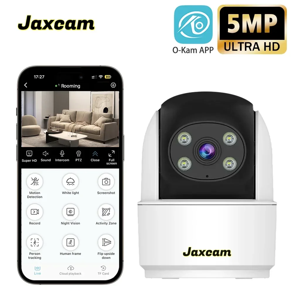 

O-Kam 5MP WiFi Mini Camera Indoor Monitor Human Detect Two Way Audio Security Protection Camera Color Night VisionSurveillance