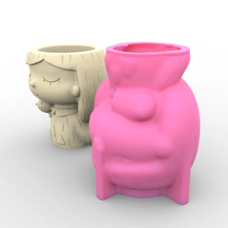Silicone Flower Pot Mold Candlestick Silicone Mold Succulent Planter Cement Mold