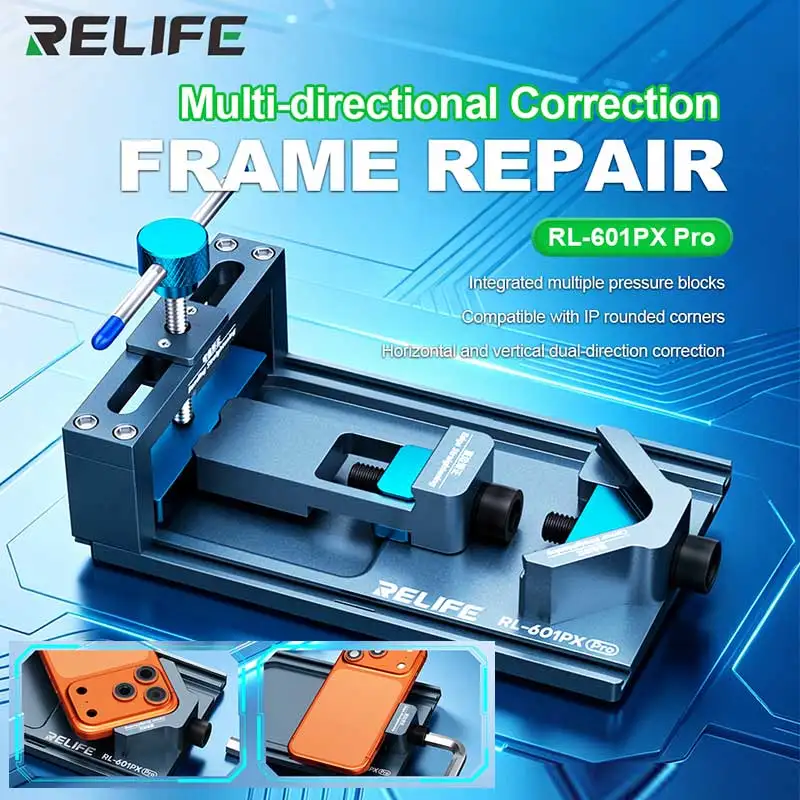 RELIFE RL-601PX Pro Frame Correction Fixture Dual Direction with Detachable Pressure Blocks for Phones Frame Housing Repair Tool