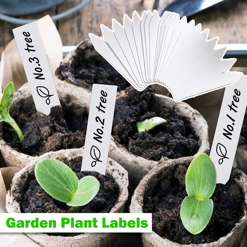 

Plastic PVC Plant Tags Garden Markers Tags for Outdoor Seed Nursery Waterproof Horticultural Labels Plant Flowers Accessories
