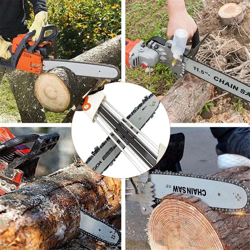 2 in 1 Easy File Chainsaw Chain Fast Sharpener Metal File 3/8\