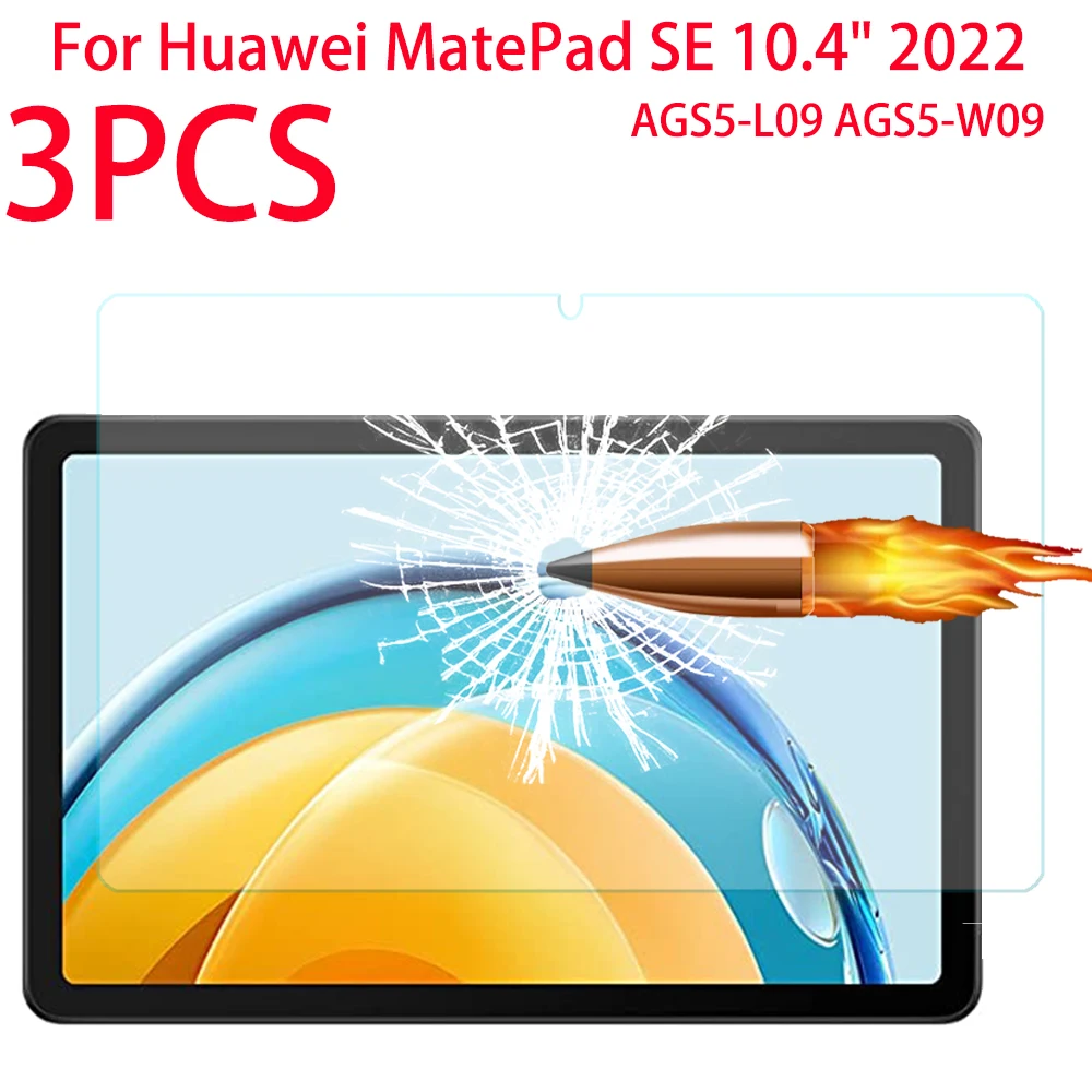 3 Packs Tempered Glass Screen Protector For Huawei MatePad SE 10.4 Inch 2022 Protective Glass Film AGS5-L09 AGS5-W09