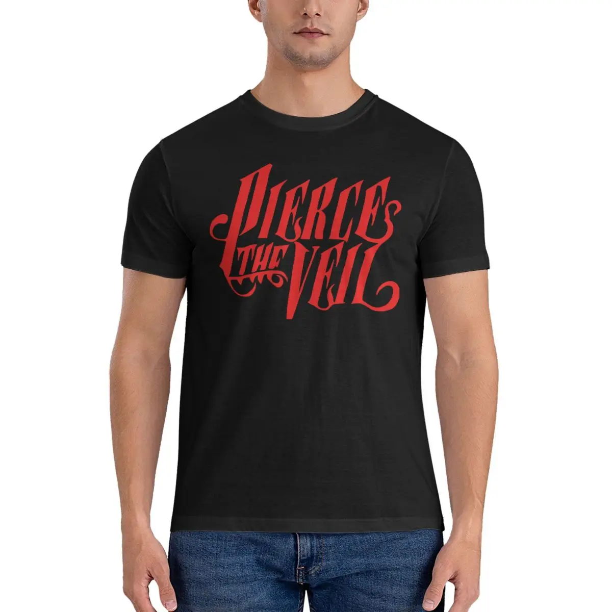 Signs T Shirt for Men Cotton Vintage T-Shirts O Neck P-Pierce The Veil Tee Shirt Short Sleeve Tops Printed